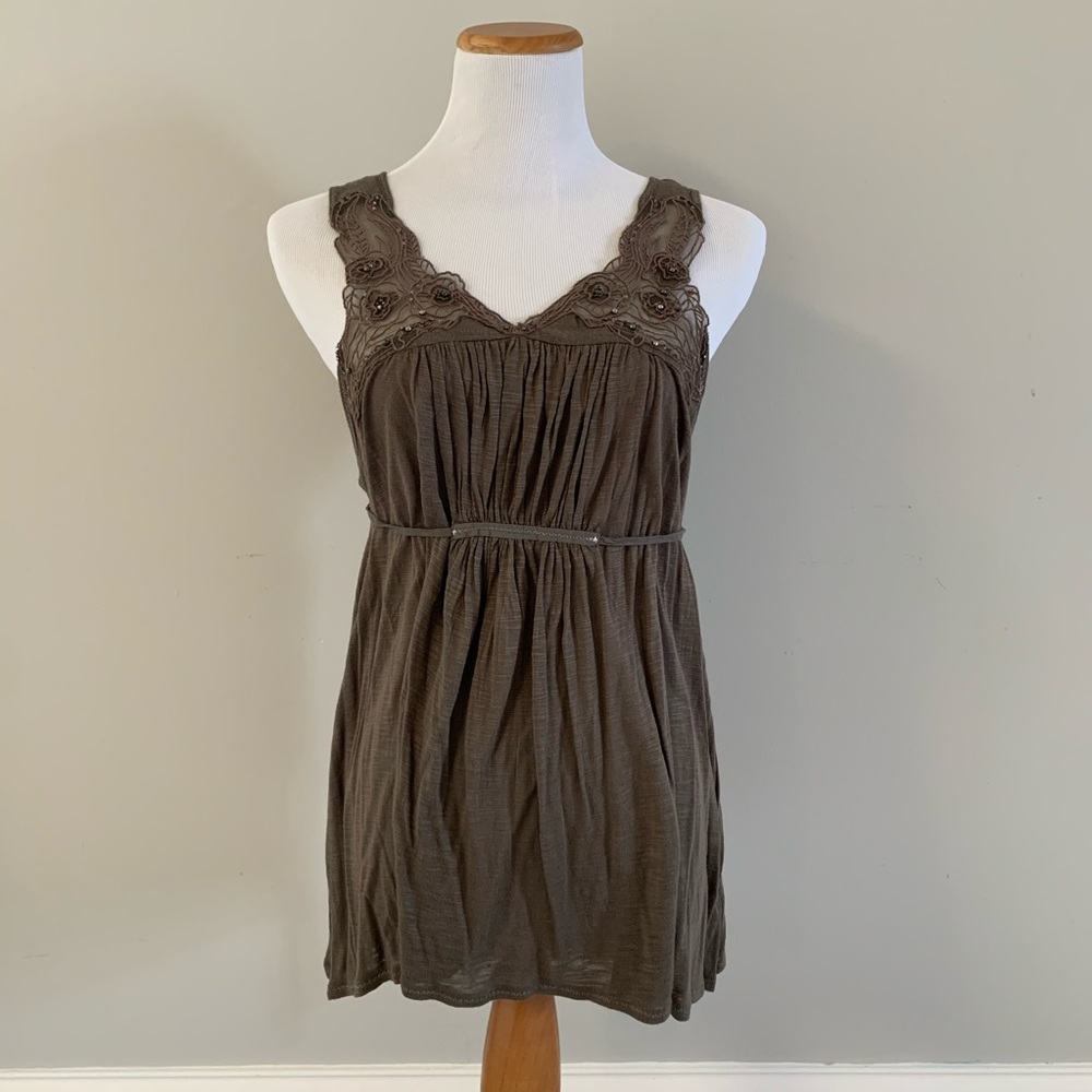 Free People Brown Babydoll Tank - M - EUC